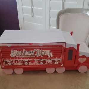 Red Holiday Haul Toy Semi Truck